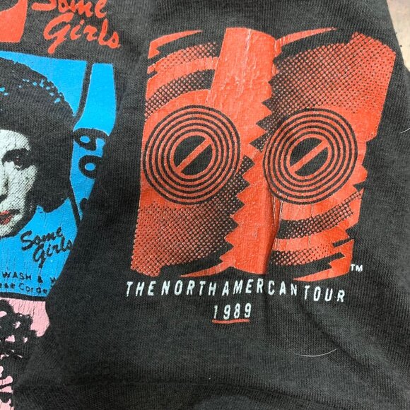 Rolling Stones-Some Girls-Steel Wheels Tour Shirt-1989-size Large-Vintage - Picture 2 of 2